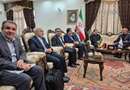 استقبال رسمی مسئولین استانی کردستان و کرمانشاه از وزیر صمت در فرودگاه کرمانشاه